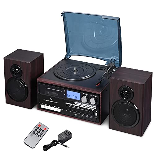 AW Classic Bluetooth Record Player with 2 Speakers