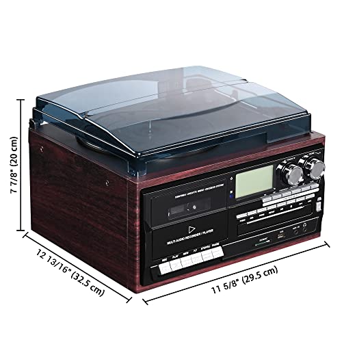 AW Classic Bluetooth Record Player with 2 Speakers