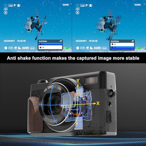 4K Vlogging Camera Bundle with Flip Screen, 32GB SD