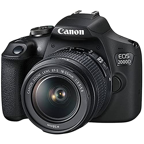 Canon EOS 2000D Rebel T7 Camera Bundle, Black