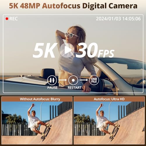 48MP Autofocus Vlogging Camera with Accessories VIP Bundle