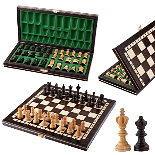 Olympic Cherry Chess Set No. 3 with Board