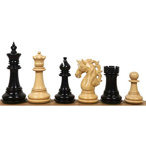 4.6" Spartacus Luxury Staunton Chess Pieces Set - Ebony Wood