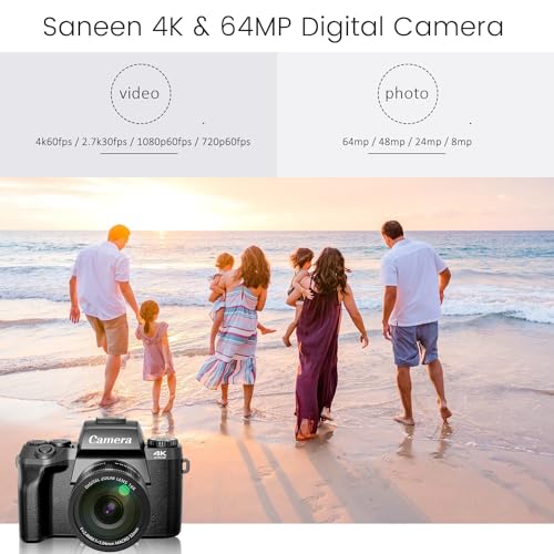 Saneen 4k Digital Camera for YouTube Vlogging
