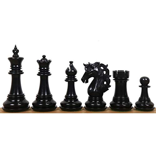 4.6" Spartacus Luxury Staunton Chess Pieces Set - Ebony Wood