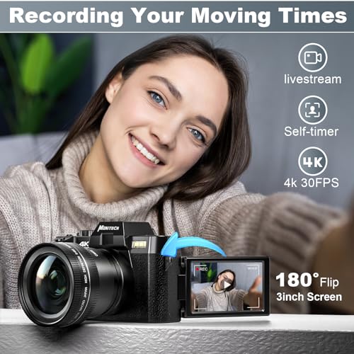 Mo 4K Vlogging Camera with Wide Lens & Autofocus