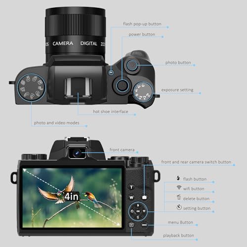 Saneen 4k Digital Camera for YouTube Vlogging