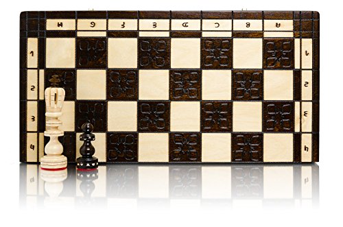 Handcrafted Luxury Roman Wooden Chess Set 53cm