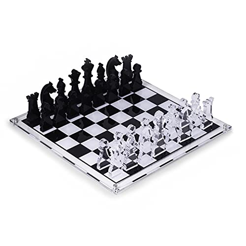 Luxurious Modern Acrylic Chess Set 14" Square