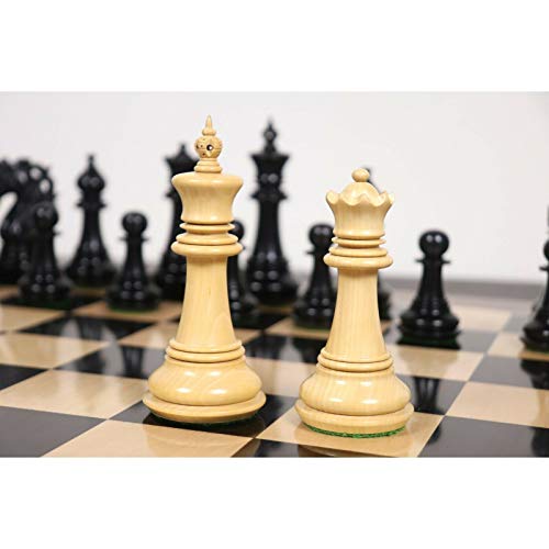 4.6" Spartacus Luxury Staunton Chess Pieces Set - Ebony Wood