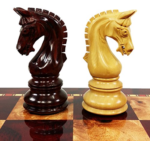 Luxury Large Bud Rosewood Chess Set with Cherry Board