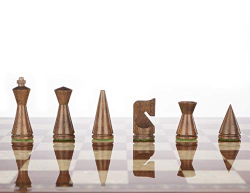 Luxury Handmade Chess Set: Wooden Chessmen, Mosaic Board
