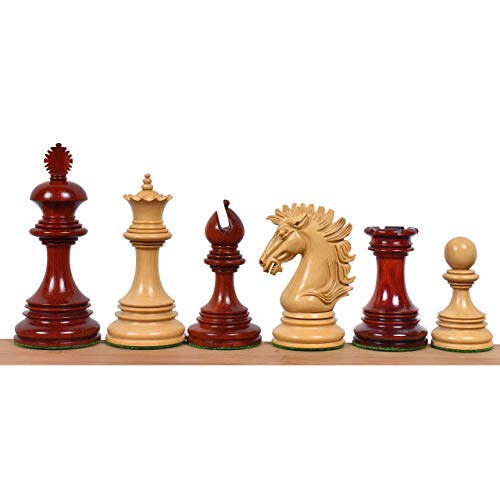 Alexandria Luxury Staunton Chess Pieces Set, Bud Rosewood
