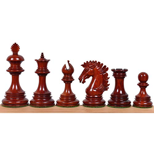 Alexandria Luxury Staunton Chess Pieces Set, Bud Rosewood