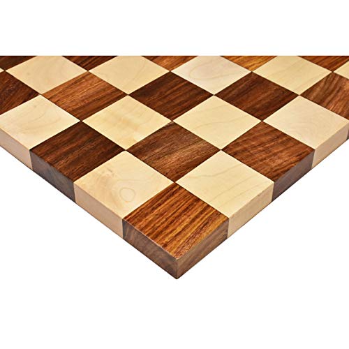 Luxury Large Borderless Chess Board - Sheesham/Maple Wood
