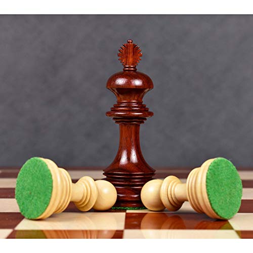 Alexandria Luxury Staunton Chess Pieces Set, Bud Rosewood
