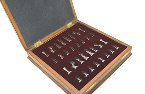 Medieval British Army Antique Copper Chess Set for Adults