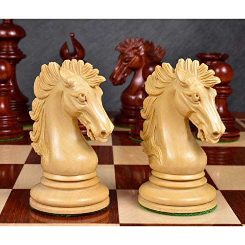 Alexandria Luxury Staunton Chess Pieces Set, Bud Rosewood