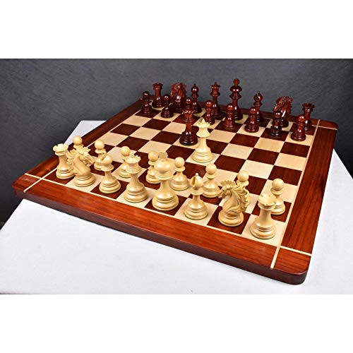 Alexandria Luxury Staunton Chess Pieces Set, Bud Rosewood