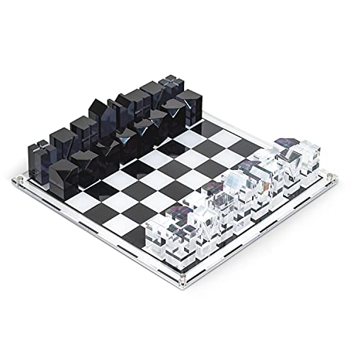 Luxurious Modern Acrylic Chess Set - 14" Square