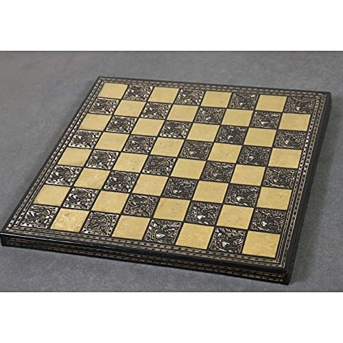 Staunton Inspired Brass Metal Luxury Chess Set - 12