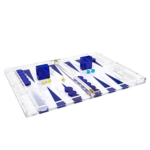 TIZO Lucite Backgammon Set with Magnetic Closure