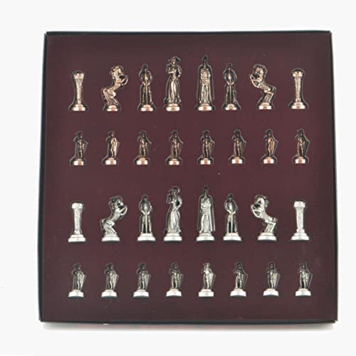 Medieval British Army Antique Copper Chess Set for Adults