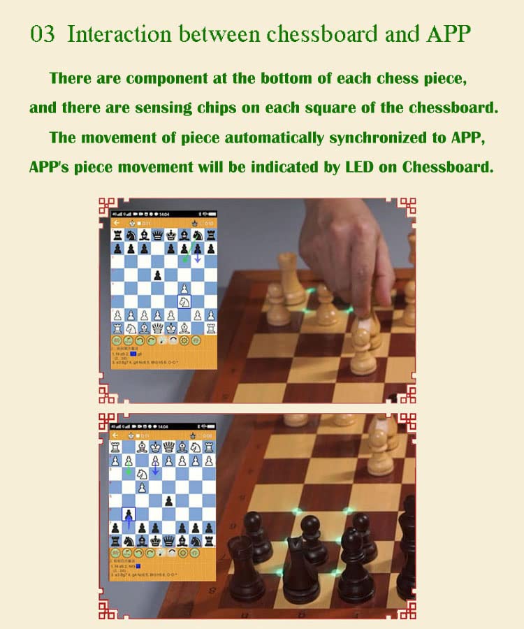 GENIFOX Electronic Chess Board Set - VIP Lichess Play