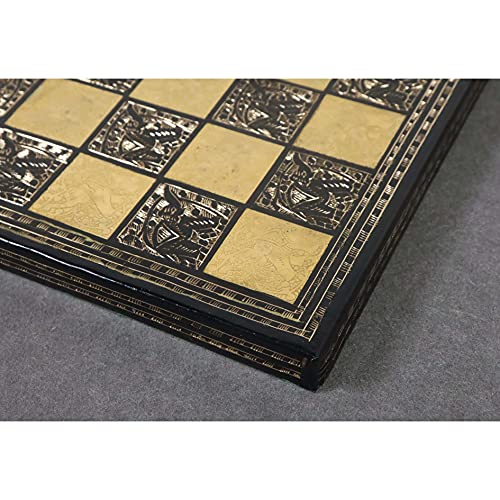 Staunton Inspired Brass Metal Luxury Chess Set - 12