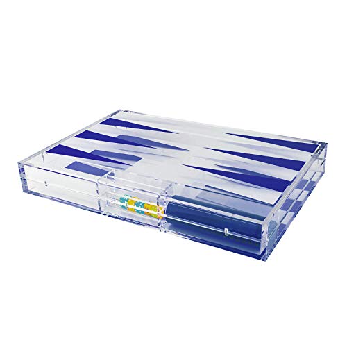 TIZO Lucite Backgammon Set with Magnetic Closure