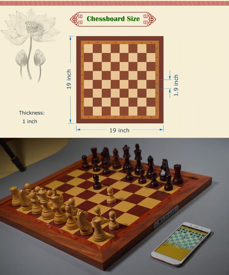 GENIFOX Electronic Chess Board Set - VIP Lichess Play