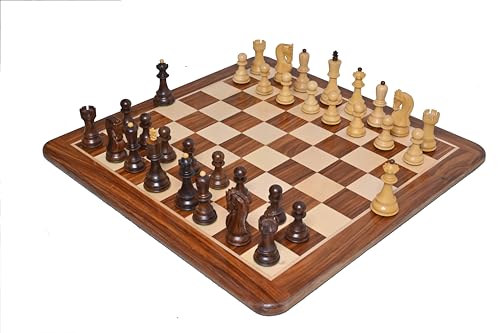 Russian Zagreb Chess Set with Golden Rosewood Board