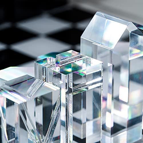 Luxurious Modern Acrylic Chess Set - 14" Square