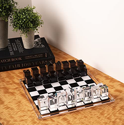Luxurious Modern Acrylic Chess Set - 14" Square