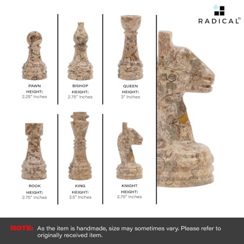 Handmade Black Marble Chess Set with Storage Box