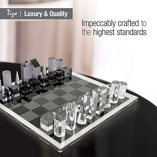 Tizo Design 17" Lucite Chess Set, Stylish Options