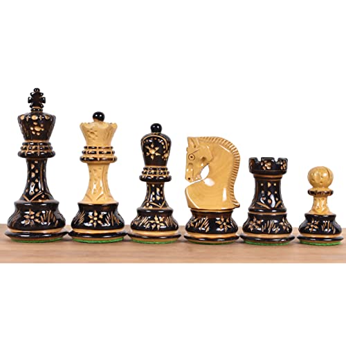 Luxury Russian Zagreb Chess Set, Boxwood, 3.9-in King