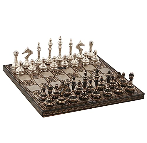Luxury Handmade Metal Chess Board Set for Professionals