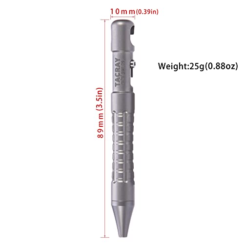 TACRAY Mini Titanium EDC Bolt Action Keychain Pen
