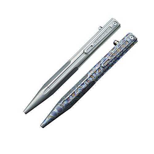 Titanium Bolt Action Ballpoint Pen with Clip - Multicolored