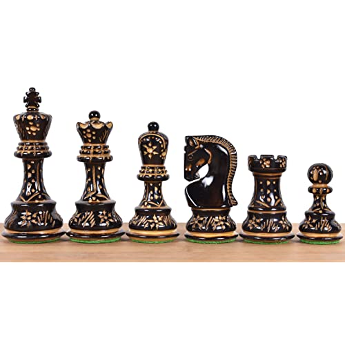 Luxury Russian Zagreb Chess Set, Boxwood, 3.9-in King