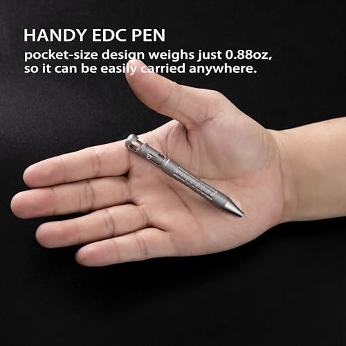 TACRAY Mini Titanium EDC Bolt Action Keychain Pen