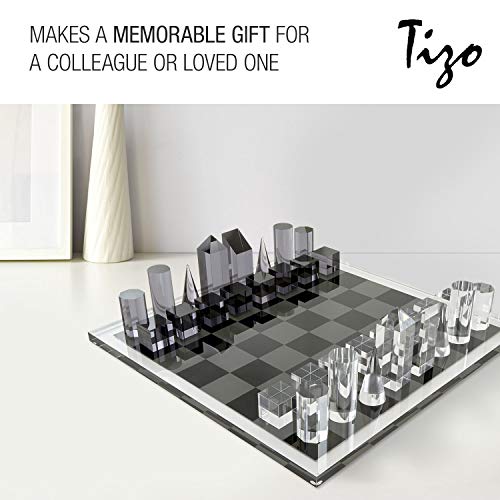 Tizo Design 17" Lucite Chess Set, Stylish Options