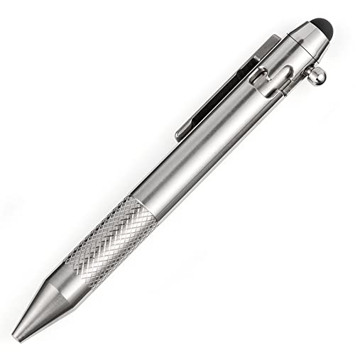 Titanium Bolt Action Pen Stylus with Pocket Clip