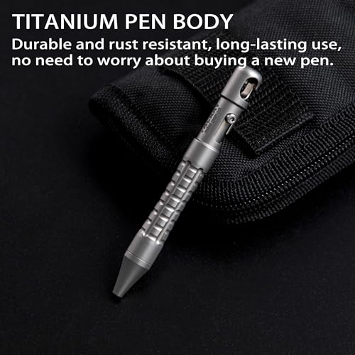 TACRAY Mini Titanium EDC Bolt Action Keychain Pen