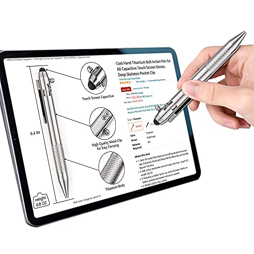 Titanium Bolt Action Pen Stylus with Pocket Clip