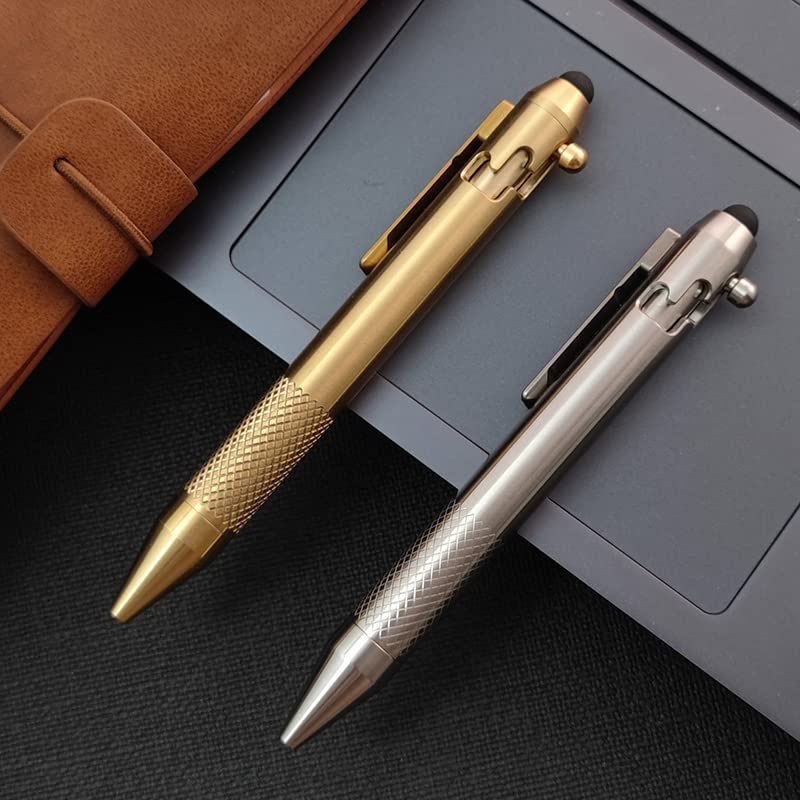 Titanium Bolt Action Pen Stylus with Pocket Clip