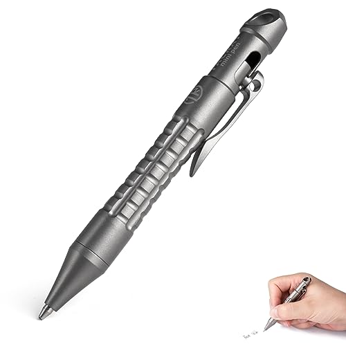 TISUR Titanium Bolt Action EDC Pocket Pen, Clip Style