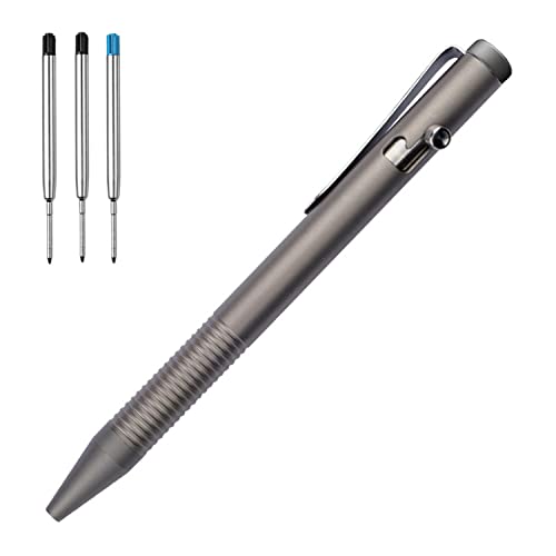 VIP Titanium Alloy Bolt Action Pen with 3 Refills