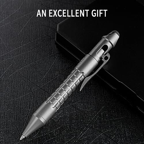 TISUR Titanium Bolt Action EDC Pocket Pen, Clip Style